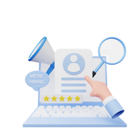 Job Recruitment Website  3D Icon
