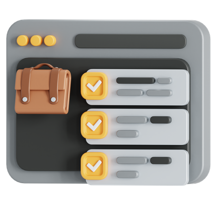 Job requirement  3D Icon