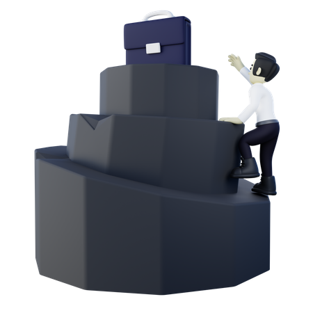 Job Seeker Struggling to Get a Job  3D Icon