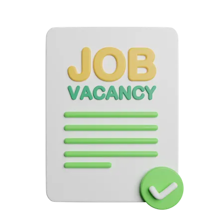 Job Vacancy Document  3D Icon