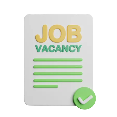 Job Vacancy Document 3D Icon
