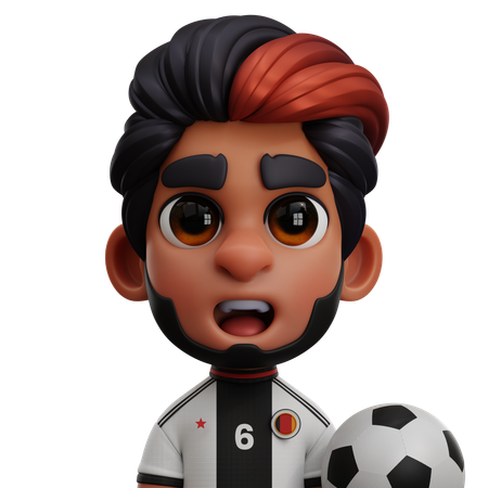 JOGADOR DA ALEMANHA COM BOLA  3D Icon