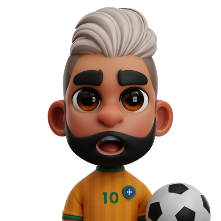 Jogador Brasil  3D Icon