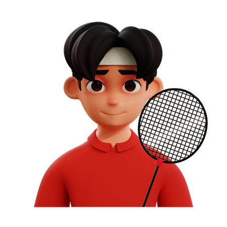 Jogador de badminton  3D Icon