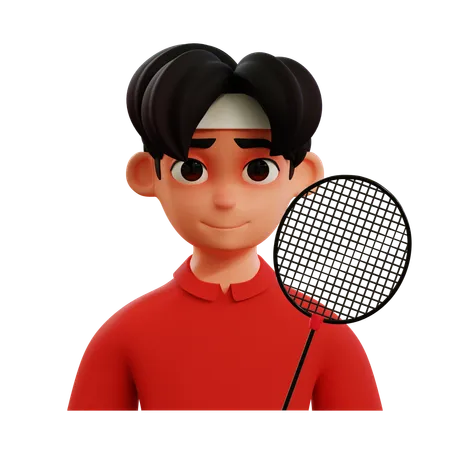 Jogador de badminton  3D Icon