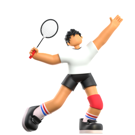 Jogador de badminton  3D Icon