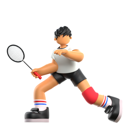 Jogador de badminton  3D Icon