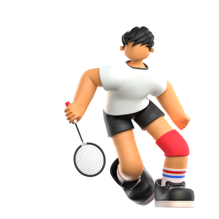 Jogador de badminton  3D Icon