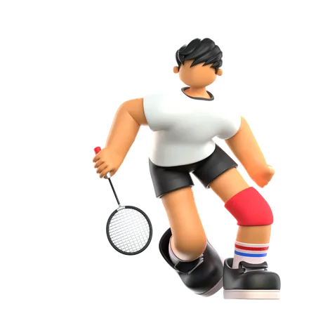 Jogador de badminton  3D Icon