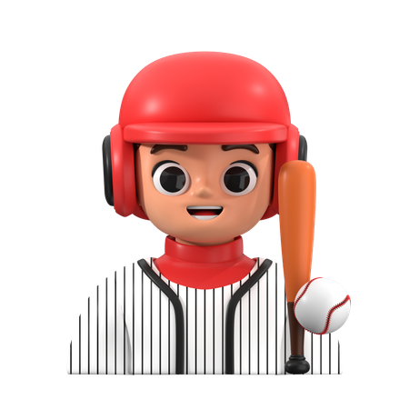 Jogador de baseball  3D Icon