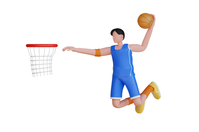 Jogador de basquete  3D Illustration