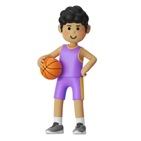 Jogador de basquete estável  3D Illustration