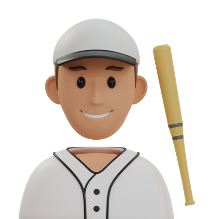 Jogador de baseball  3D Icon