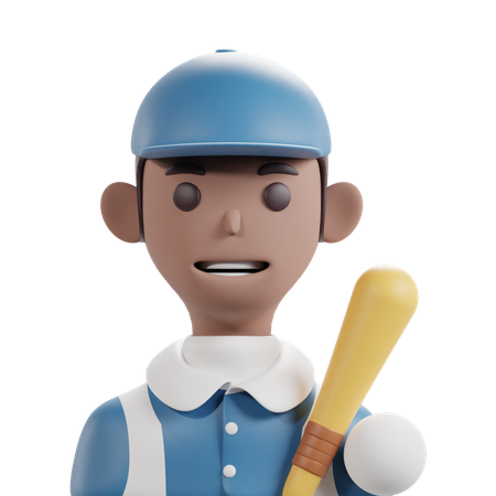 Jogador de beisebol masculino  3D Icon