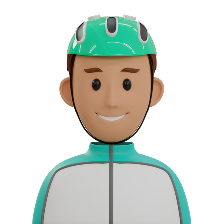 Jogador de bicicleta  3D Icon