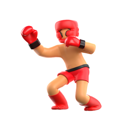 Jogador de boxe  3D Icon