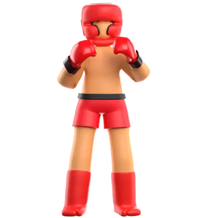 Jogador de boxe  3D Icon