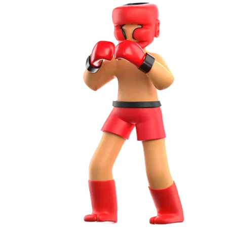 Jogador de boxe  3D Icon