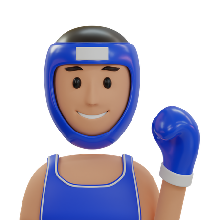 Jogador de boxe  3D Icon