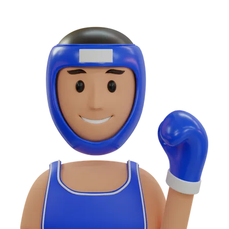 Jogador de boxe  3D Icon