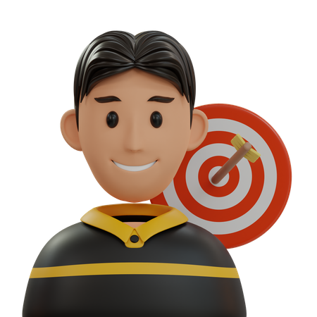 Jogador de dardos  3D Icon