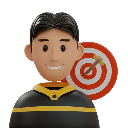 Jogador de dardos  3D Icon