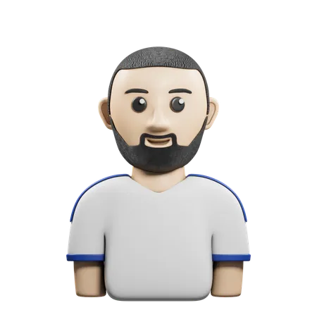 Jogador de futebol  3D Icon