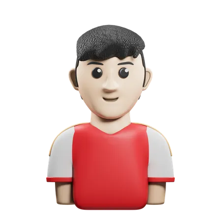 Jogador de futebol  3D Icon