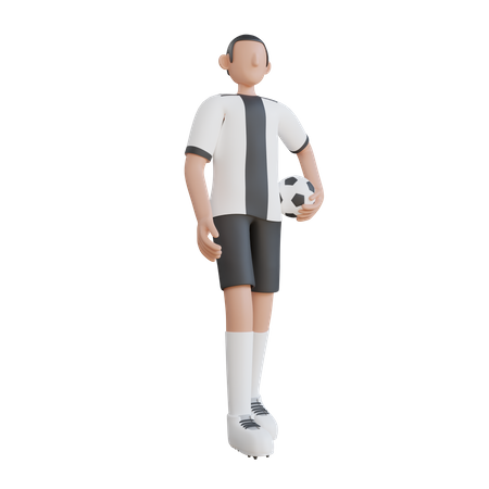 Jogador de futebol  3D Illustration