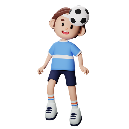 Jogador de futebol fazendo pose acima da cabeça  3D Icon
