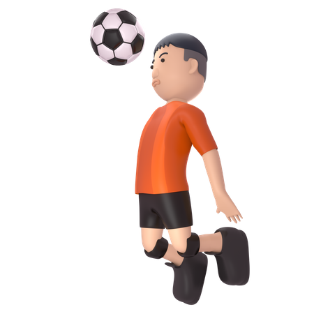 Jogador de futebol jogando na partida  3D Icon