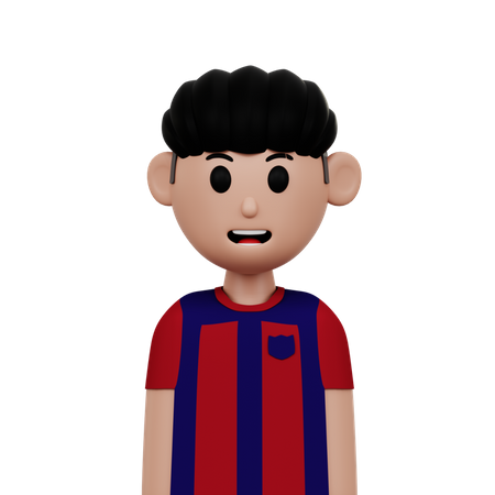 Jogador de futebol masculino  3D Icon