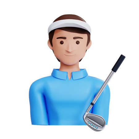 Jogador de golfe masculino  3D Icon