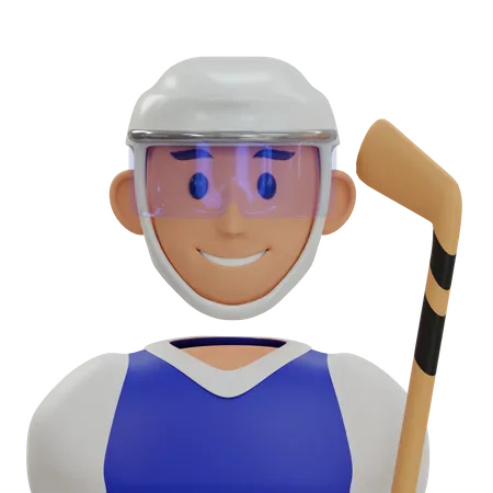 Jogador de hockey  3D Icon