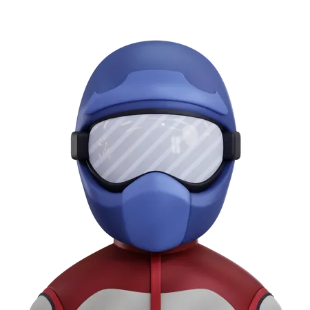 Jogador de motocross  3D Icon