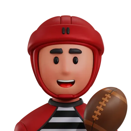 Jogador de rugby  3D Icon