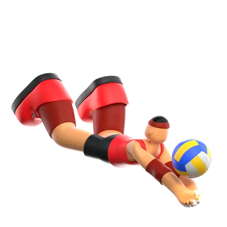 Jogador de voleibol  3D Illustration