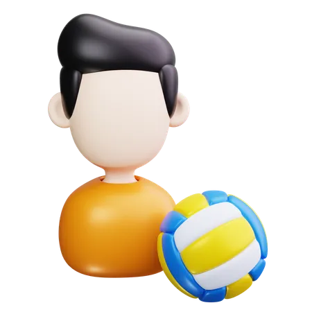 Jogador de voleibol  3D Icon