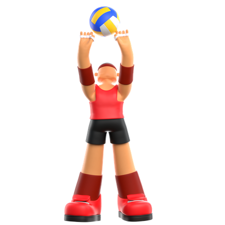 Jogador de voleibol  3D Illustration