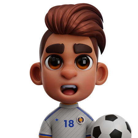 JOGADOR DO REAL MADRID COM BOLA  3D Icon