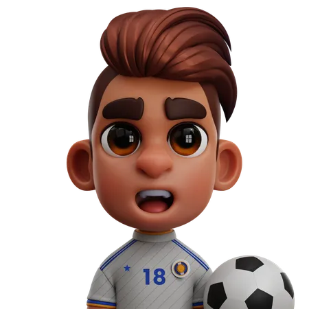 JOGADOR DO REAL MADRID COM BOLA  3D Icon