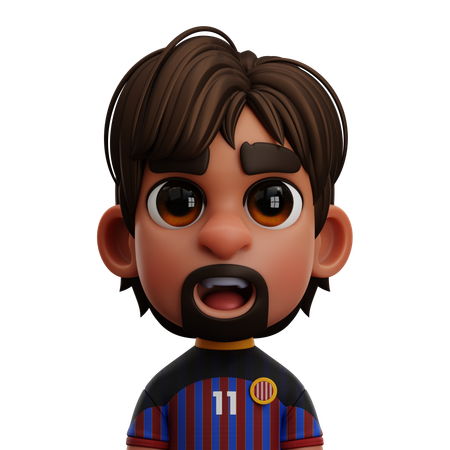 Jogador do Barcelona  3D Icon