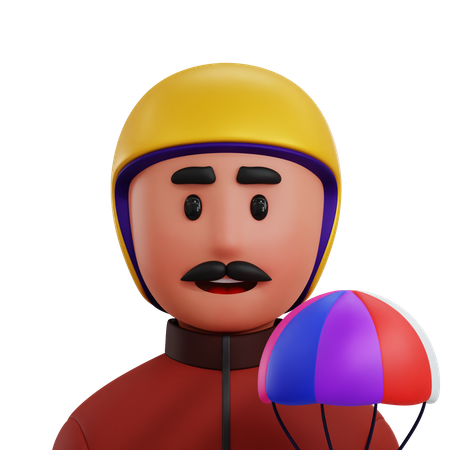 Jogador pára-quedista  3D Icon