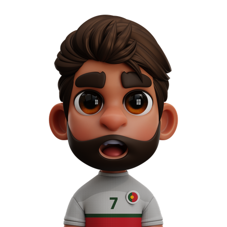 Jogador de Portugal  3D Icon