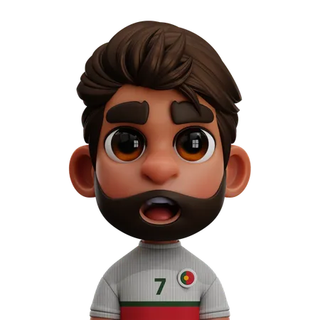 Jogador de Portugal  3D Icon