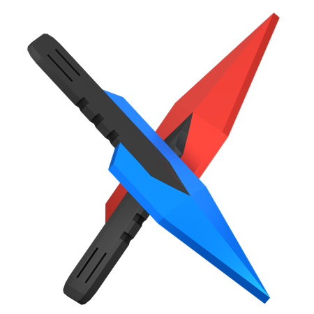 Jogando facas  3D Icon