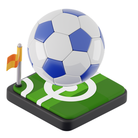 Jogando futebol  3D Icon