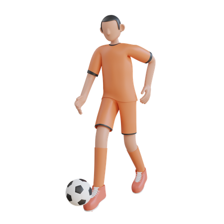 Jogando futebol  3D Icon