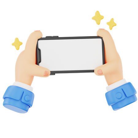 Jogando em gesto de mão de telefone inteligente  3D Icon
