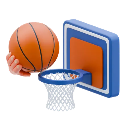 Jogar basquete  3D Icon